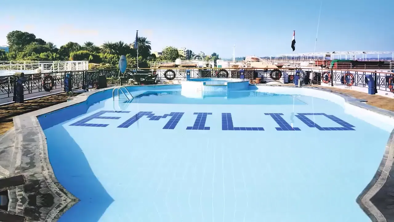 Sun deck of the MS Emilio Nile Cruise Nile cruise